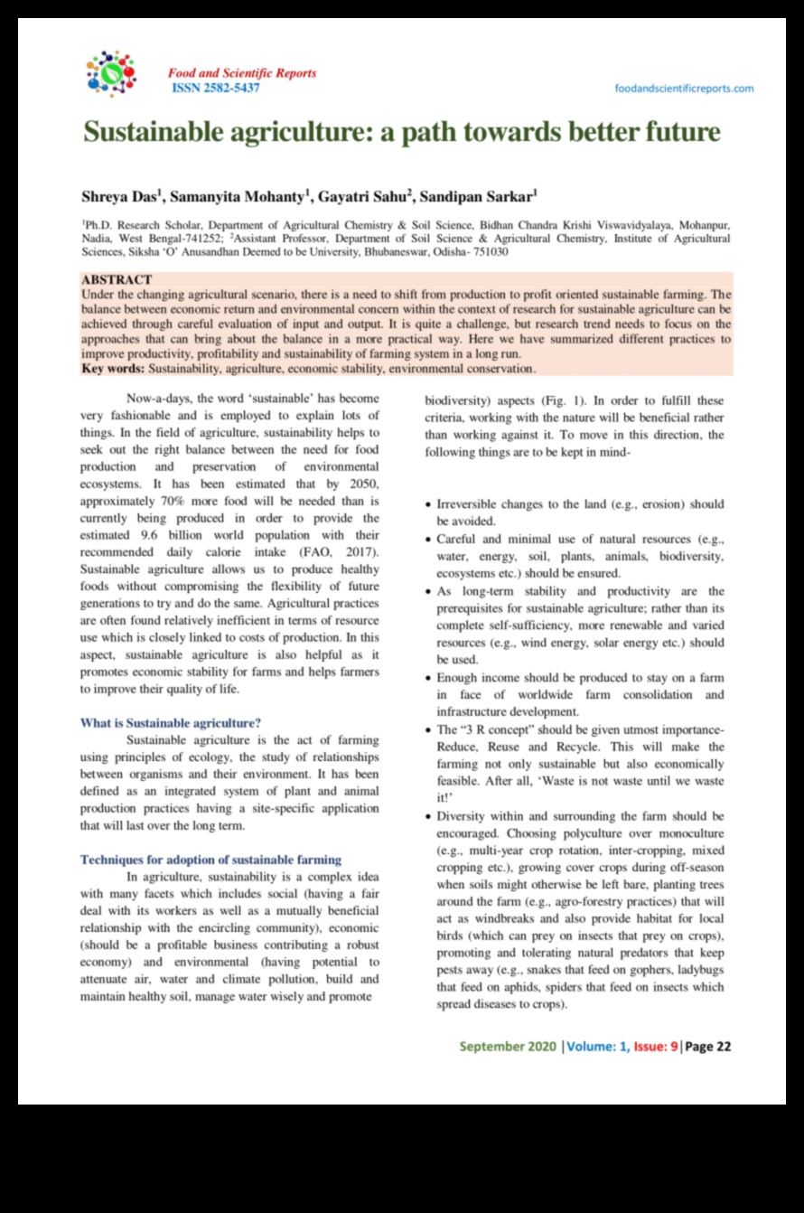 דיאטות ארוכות טווח וחקלאות בת קיימא: פרספקטיבה ירוקה